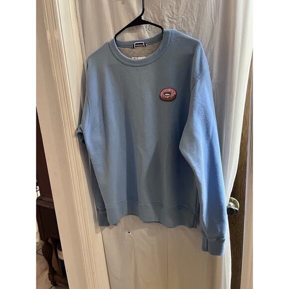 Champion Blue Sweatshirt Donut Patch Sz M - Picture 1 of 8